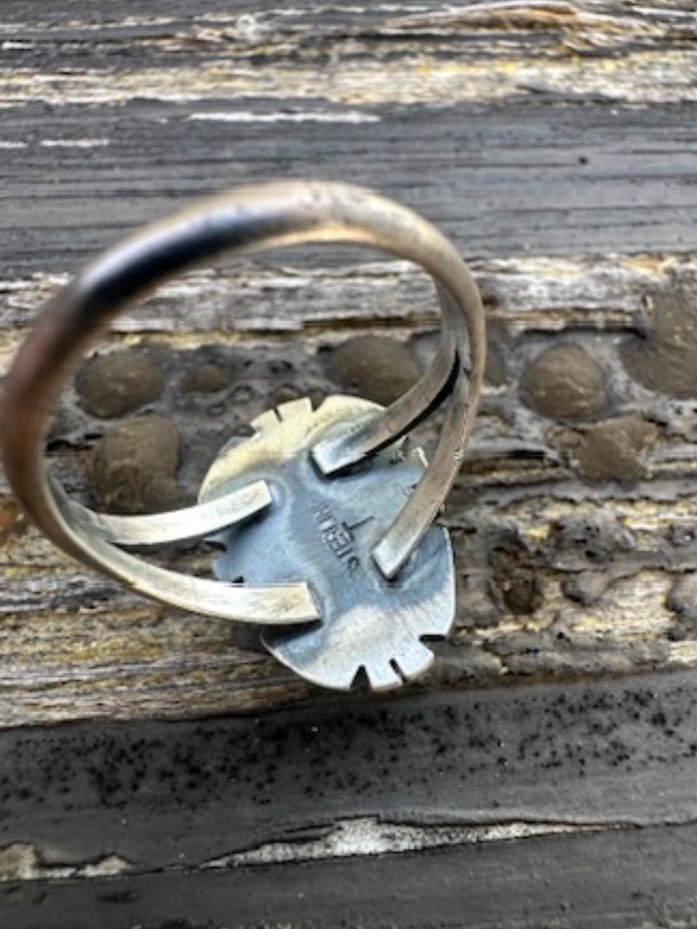 Navajo Kingman Turquoise & Sterling Silver Ring - Picture 2 of 3